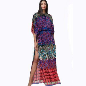 Saaksha & Kinni cotton-silk print kaftan